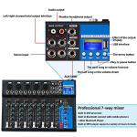 Depusheng Bluetooth 7-Channel Audio Mixer with USB