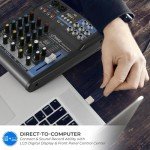 Pyle 4-Channel Digital Audio Mixer with USB & Bluetooth