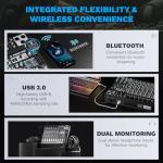 8-Channel DJ Audio Mixer with Bluetooth & USB Recording