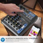 Pyle 4-Channel Digital Audio Mixer with USB & Bluetooth