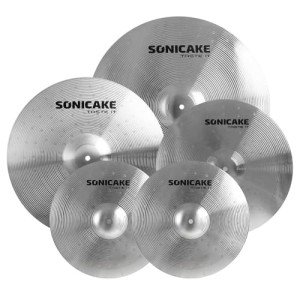 SONICAKE 5-Piece Alloy Cymbal Set for Drums