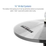 SONICAKE 5-Piece Alloy Cymbal Set for Drums