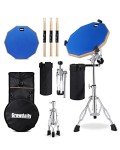 GrowDaily 12-Inch Double-Sided Drum Practice Pad Set