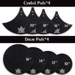 12-Piece Drum Mute and Silencer Pad Set