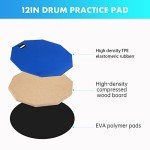 GrowDaily 12-Inch Double-Sided Drum Practice Pad Set