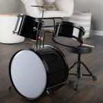 Kids 3-Piece Drum Set with Cymbal and Throne