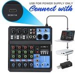 Jindaudio 5-Channel Bluetooth DJ Mixer with FX