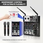 MICNAUX 4-K Audio Mixer with Dual Wireless Microphones