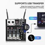 MICNAUX 4-K Audio Mixer with Dual Wireless Microphones