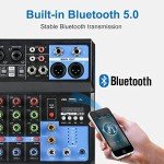 Jindaudio 5-Channel Bluetooth DJ Mixer with FX