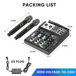 MICNAUX 4-K Audio Mixer with Dual Wireless Microphones