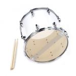 14" White Marching Snare Drum with Accessories