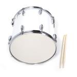 14" White Marching Snare Drum with Accessories