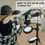Ktaxon Electric Drum Set with Mesh Pads and Sound