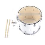 14" White Marching Snare Drum with Accessories