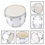 14" White Marching Snare Drum with Accessories
