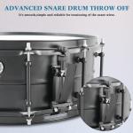 EASTROCK 14" Black Matte Snare Drum for Professionals