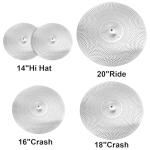 YOUEON 5-Piece Low Volume Cymbal Set