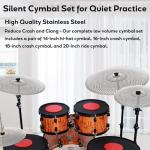 YOUEON 5-Piece Low Volume Cymbal Set