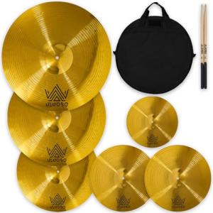 ULUOBO 6-Piece Drum Cymbal Set 10"-20