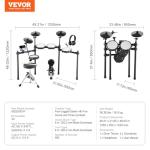VEVOR 32-Kit Electric Drum Set with Mesh Pads