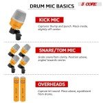 5 CORE Professional 7-Piece Drum Mic Kit