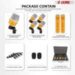 5 CORE Professional 7-Piece Drum Mic Kit