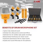 5 CORE Professional 7-Piece Drum Mic Kit