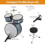 Senfot 5-Piece Beginner Drum Set in Blue