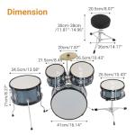 Senfot 5-Piece Beginner Drum Set in Blue