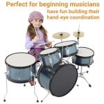 Senfot 5-Piece Beginner Drum Set in Blue