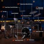 AKLOT Electric Drum Set with Full Mesh Pads