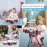 Upgraded 5-Piece Kids Drum Set for Toddlers