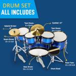 Ktaxon 5-Piece Junior Drum Set for Beginners