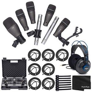 Samson DK707 Drum Mic Kit with Headphones & Cables