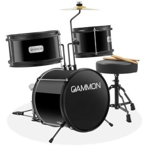 Gammon Junior 3-Piece Drum Set - Black