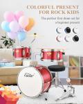 Eastar 3-Piece 14'' Kids Drum Set - Red