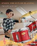 Eastar 3-Piece 14'' Kids Drum Set - Red