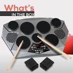 Pyle Pro Portable Electronic Drum Kit with Pedals