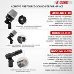 5 CORE 7-Piece Drum Mic Kit for Live & Studio