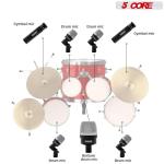 5 CORE 7-Piece Drum Mic Kit for Live & Studio