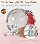 Vangoa Kids 3-Piece Drum Set, Bright Red