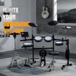 AKLOT Electric Drum Set with Double Pedal and 460 Sounds