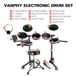 VANPHY Electronic Drum Kit for Beginners with Mesh Pads