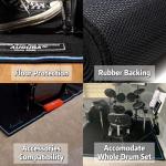 Aucuda 4x6ft Non-Slip Drum Rug for Electric Kits