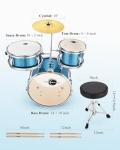 Eastar 3-Piece Kids Beginner Drum Set, Sky Blue