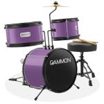 Purple 3-Piece Junior Drum Set for Beginners