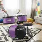 Purple 3-Piece Junior Drum Set for Beginners