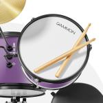 Purple 3-Piece Junior Drum Set for Beginners