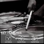 American Hard Maple Drumsticks with Anti-Slip Grip